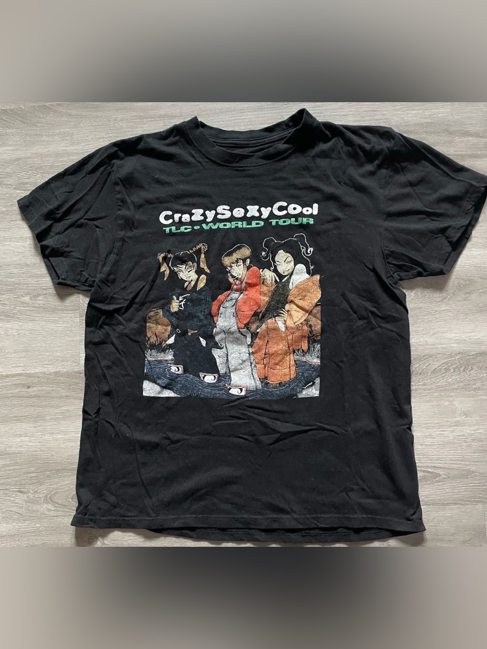 TLC CrazySexyCool Black Graphic Tour T-Shirt - Short Sleeve